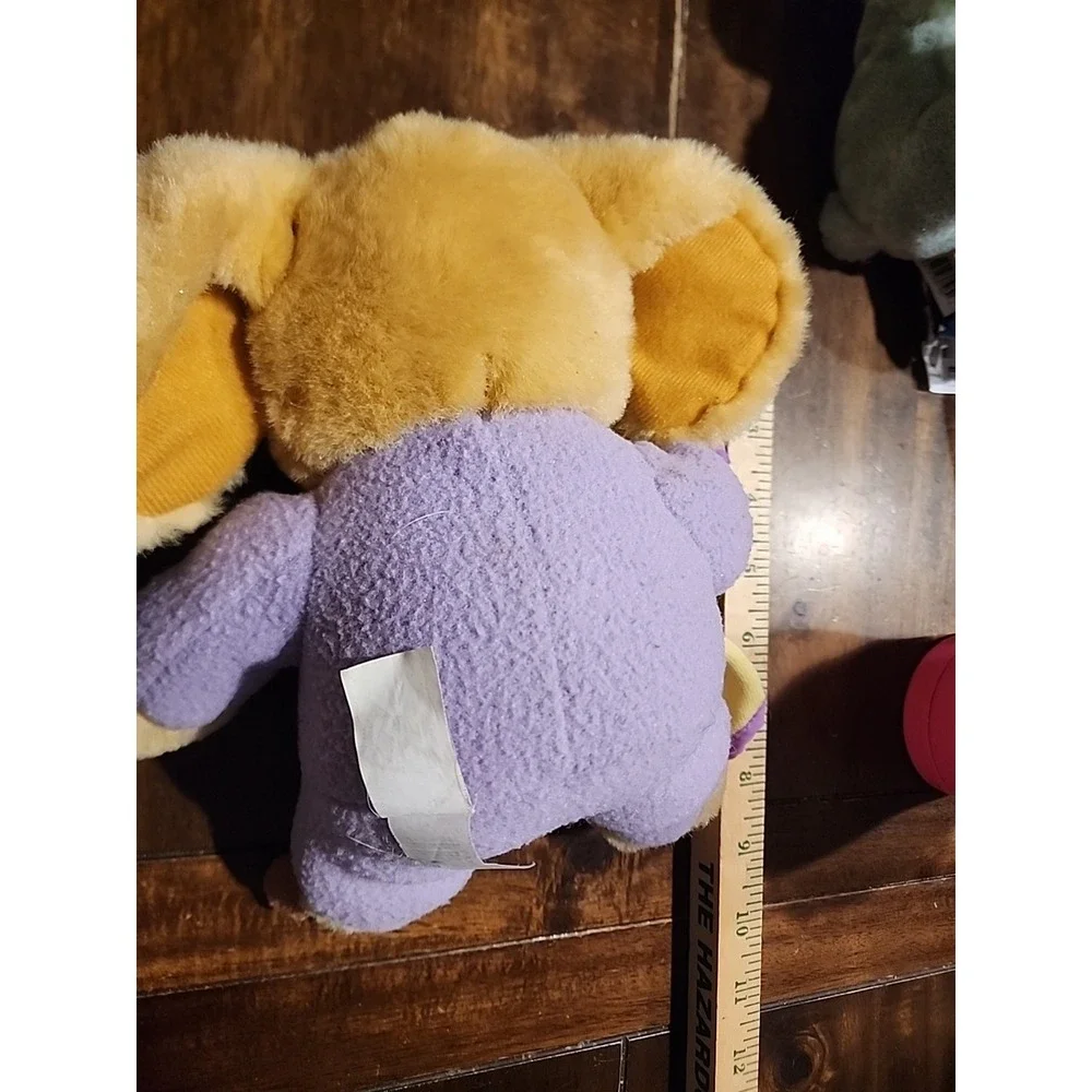 Dog Blanket Plush Lovey PJs TB Trading Co Purple Slippers Terrycloth Vintage